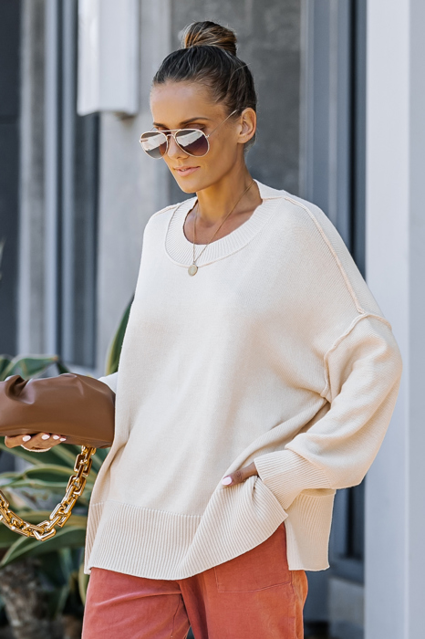 DROPPED SHOULDER SWEATER