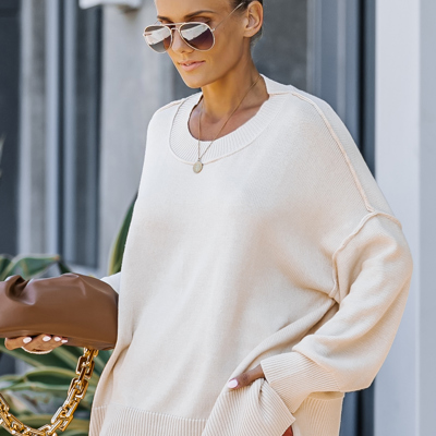 DROPPED SHOULDER SWEATER