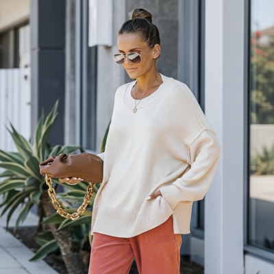 DROPPED SHOULDER SWEATER