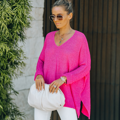 BREEZE SWEATER WITH SIDE SLITS