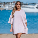  SHORT SLEEVE TUNIC DRESS W/ POCKETS