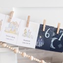  Christ Centered Christmas Advent Calendar | 25 Days of Bible Scriptures & Christ Images | Navy Blue