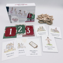  Christ Centered Christmas Advent Calendar | 25 Days of Bible Scriptures & Christ Images | Traditional Red and Green