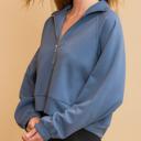 Small Steel Grey Filanna Half Zip Cozy Sweater