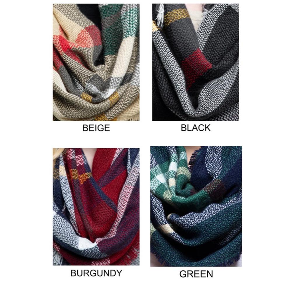 Classic Woven Plaid Infinity Scarf