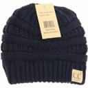 Navy Kids Solid CC Beanie