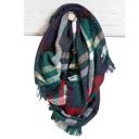 Green Plaid Classic Woven Plaid Infinity Scarf