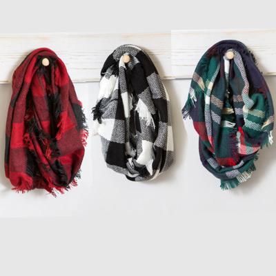 Classic Woven Plaid Infinity Scarf