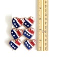  Patriotic Stacked Heart Earrings | Patriotic Bow Earrings | Patriotic Statement Earrings | USA Themed Earrings | July 4th Earrings | Red White & Blue Earrings | Patriotic Theme Jewelry