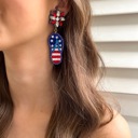  Patriotic Flip Flop Earrings – Red, White & Blue Beaded Summer Jewelry | Patriotic Bow Earrings | Patriotic Statement Earrings | USA Themed Earrings | July 4th Earrings | Red White & Blue Earrings 