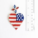  Patriotic Heart Beaded Earrings | Patriotic Bow Earrings | Patriotic Statement Earrings | USA Themed Earrings | July 4th Earrings | Red White & Blue Earrings | America Heart Earrings