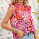 Small Rose/DarkPink Blakely Embroidered Blouse | S-XL
