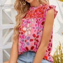 Large Rose/DarkPink Blakely Embroidered Blouse | S-XL