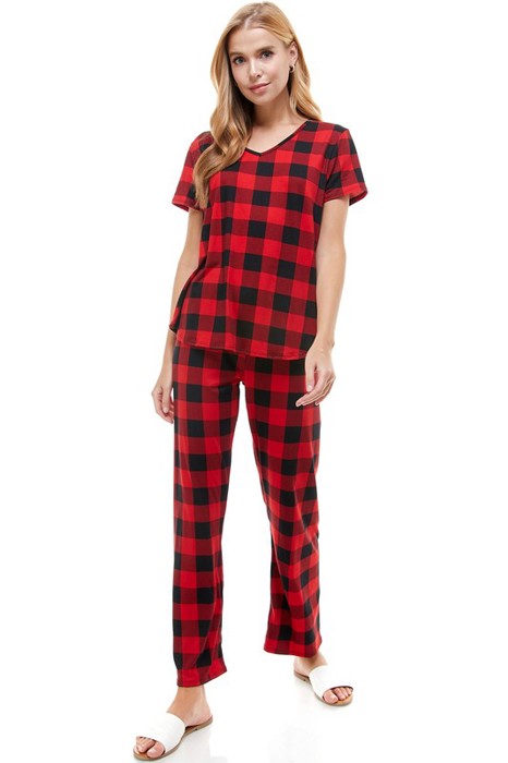 Festive Check Pajamas| S-L