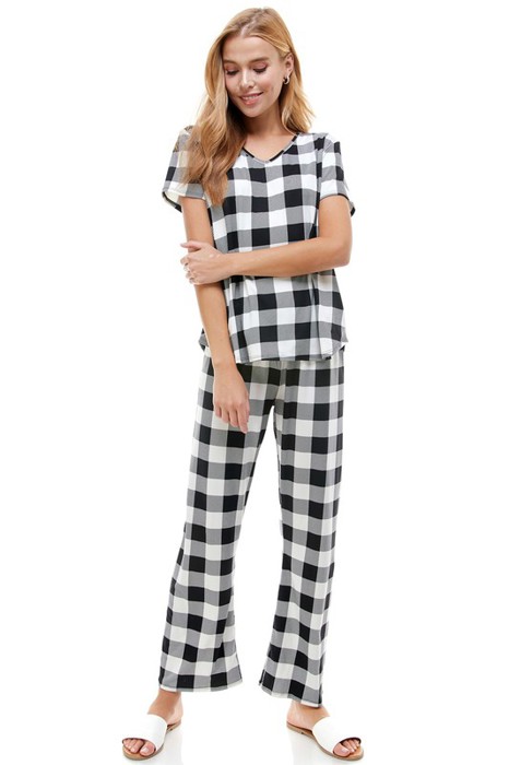Festive Check Pajamas| S-L