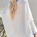 White XL Campbell Oversized Waffle Top| S-2XL