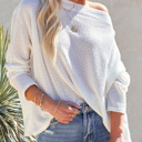  Campbell Oversized Waffle Top| S-2XL