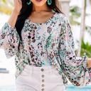  Botanical Print Blouse| S-XL