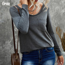 Gray Medium Basic Fall Tee| S-2XL