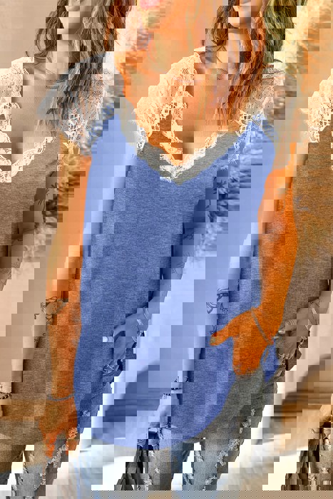 Hollis Lace Trim Top| S-2XL