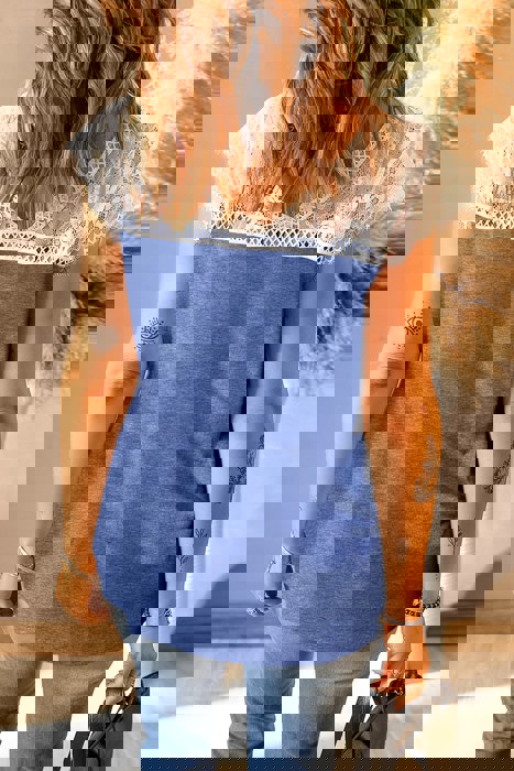 Hollis Lace Trim Top| S-2XL