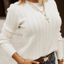 White 2X Charlotte Sweater| M-2XL