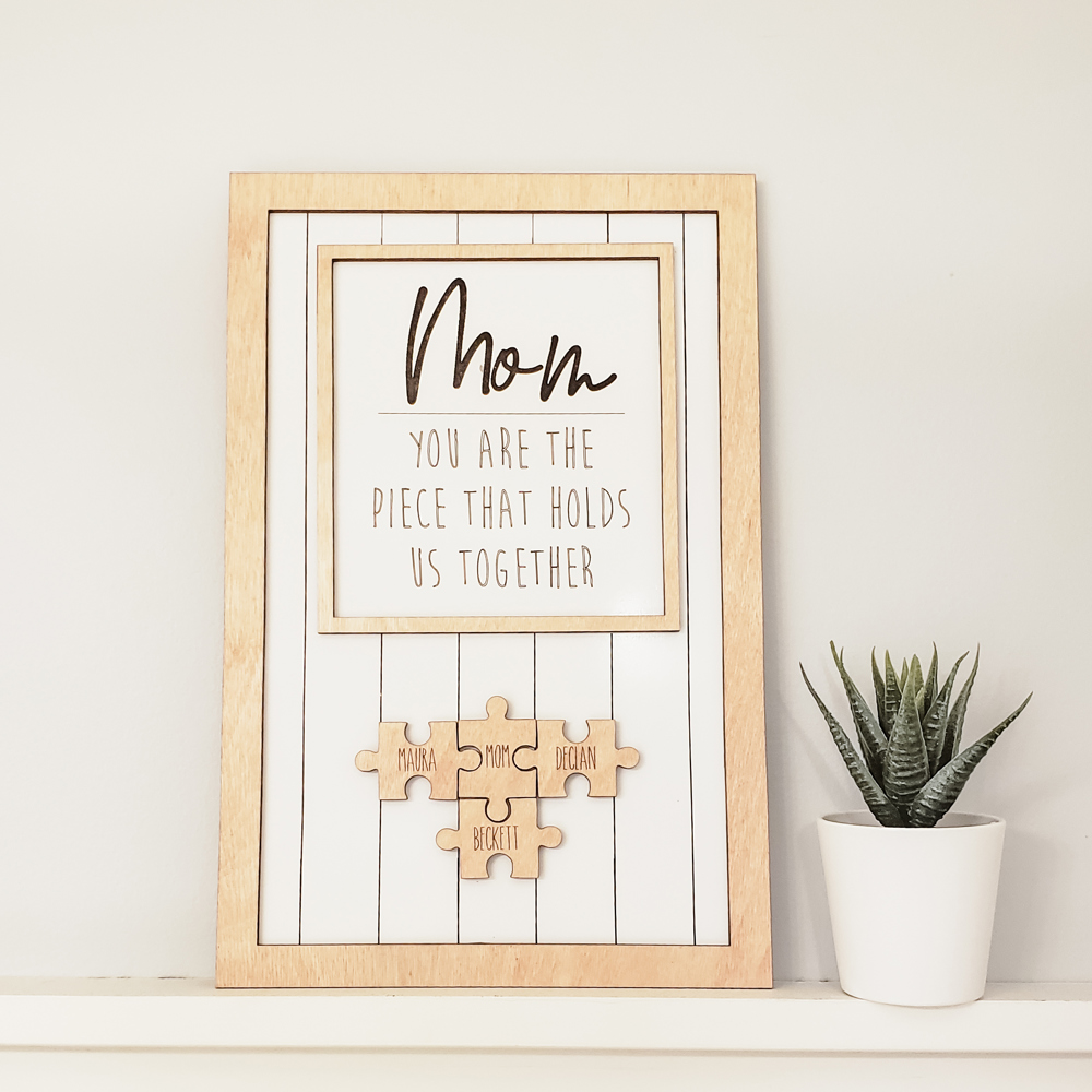 Personalized Puzzle Sign for Mom