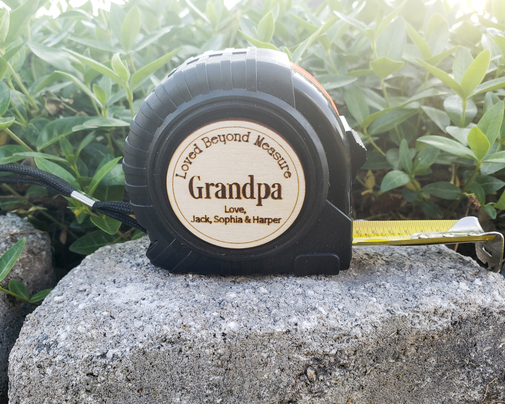 Loved Beyond Measure, Personalized Tape Measure for Dad