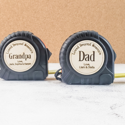 Loved Beyond Measure, Personalized Tape Measure for Dad