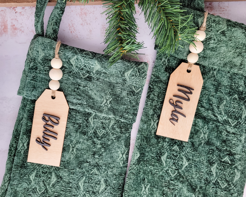 Beaded Stocking Name Tag