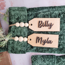  Beaded Stocking Name Tag