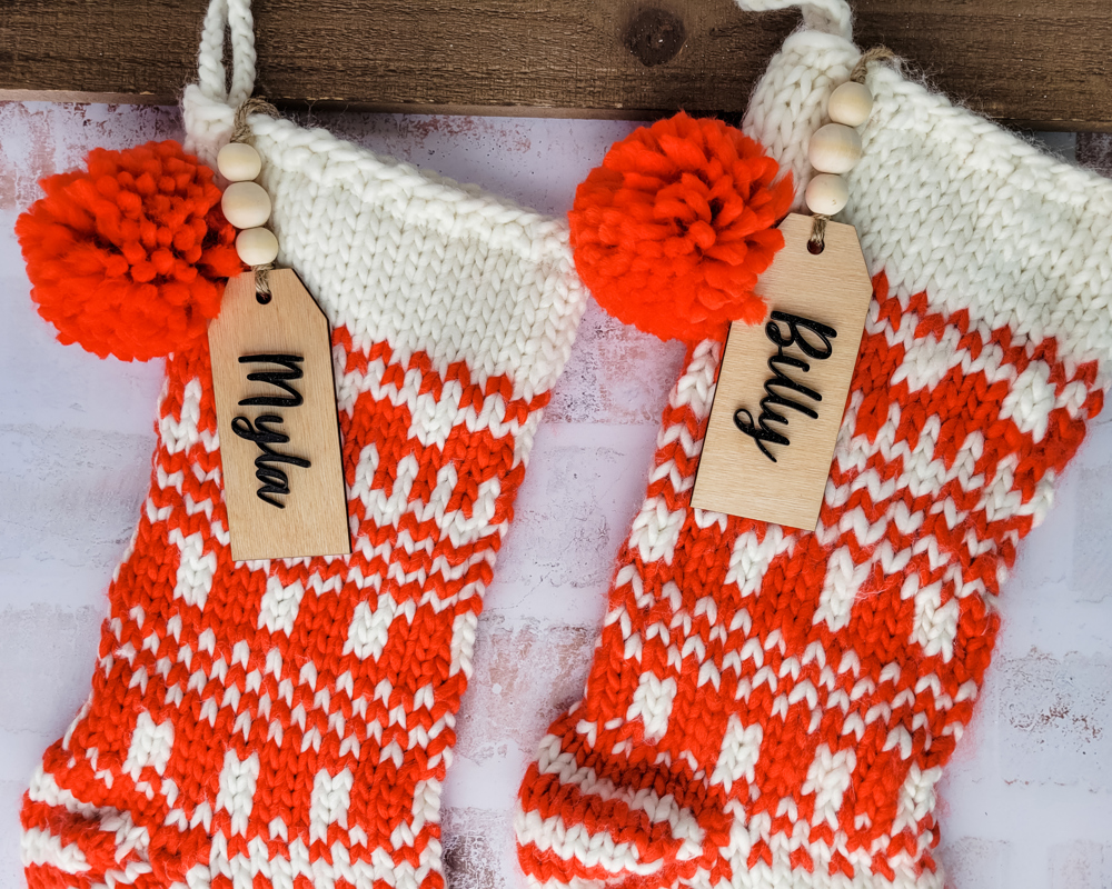 Beaded Stocking Name Tag