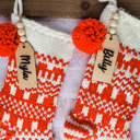  Beaded Stocking Name Tag