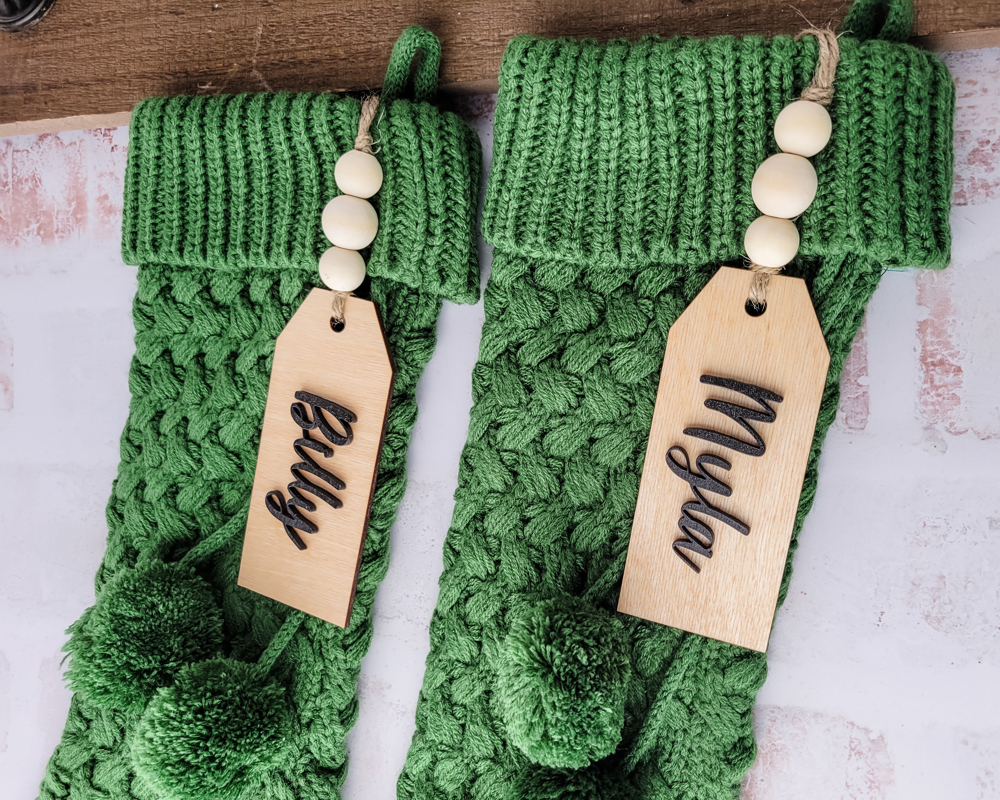 Beaded Stocking Name Tag