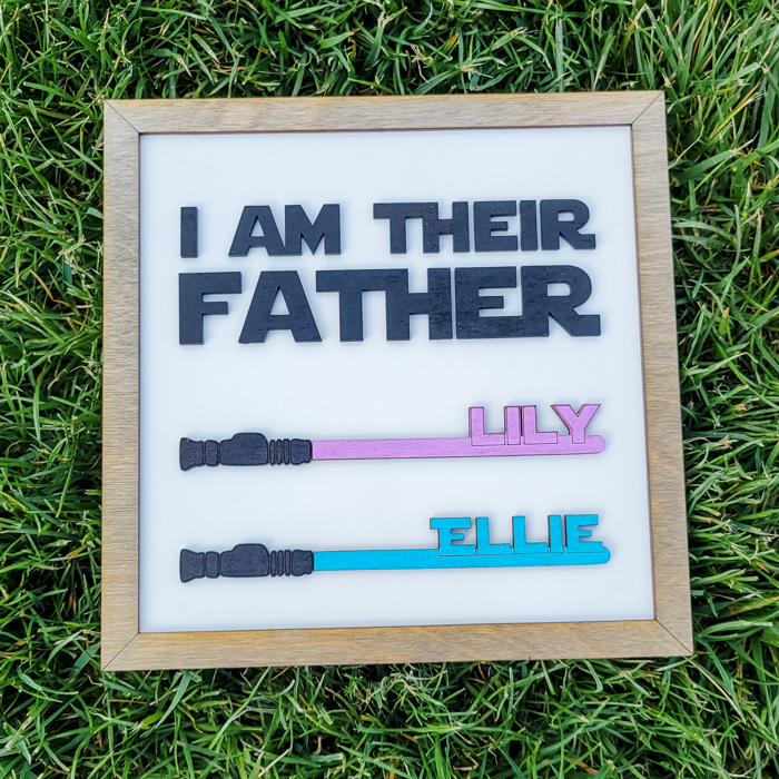 I am your Father Sign, Nerdy Dad Gift, Lightsaber Sign