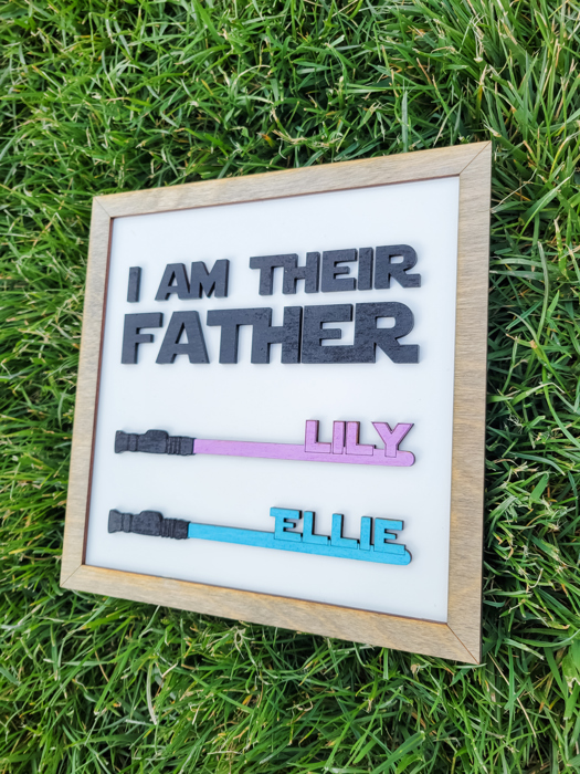 I am your Father Sign, Nerdy Dad Gift, Lightsaber Sign