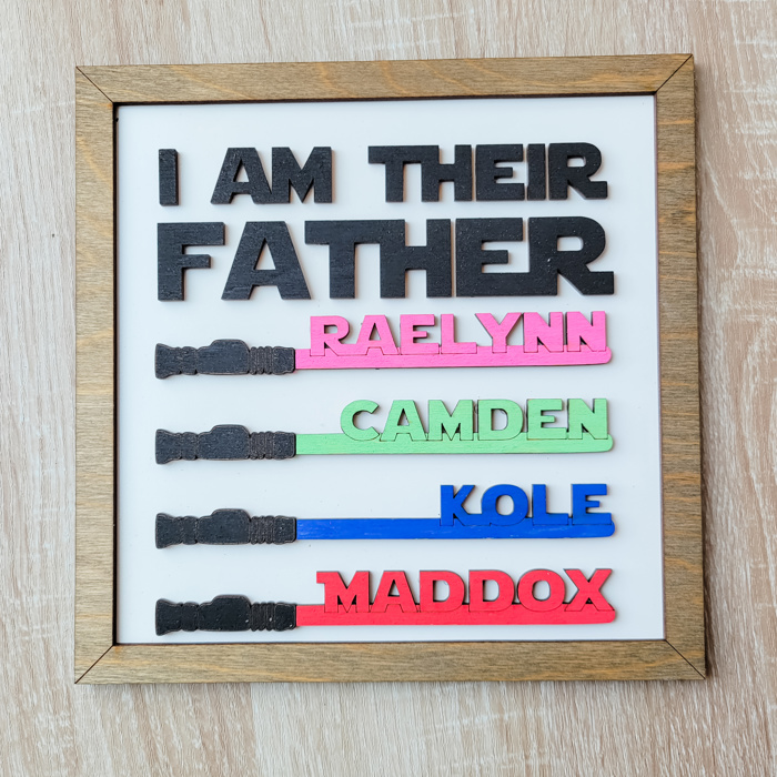 I am your Father Sign, Nerdy Dad Gift, Lightsaber Sign