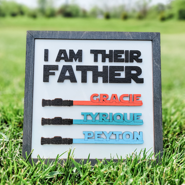 I am your Father Sign, Nerdy Dad Gift, Lightsaber Sign