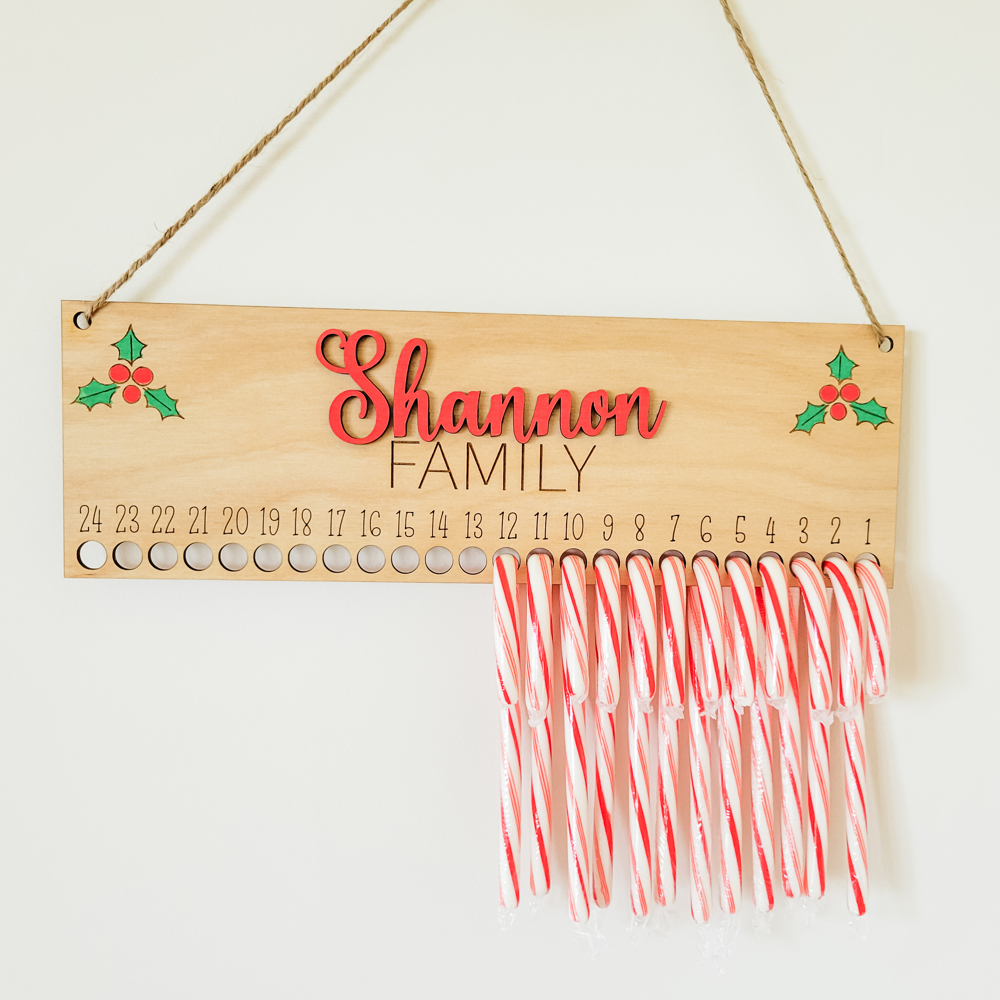 Candy Cane Countdown Advent Calendar