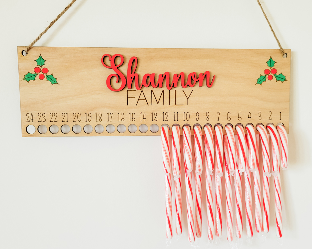 Candy Cane Countdown Advent Calendar