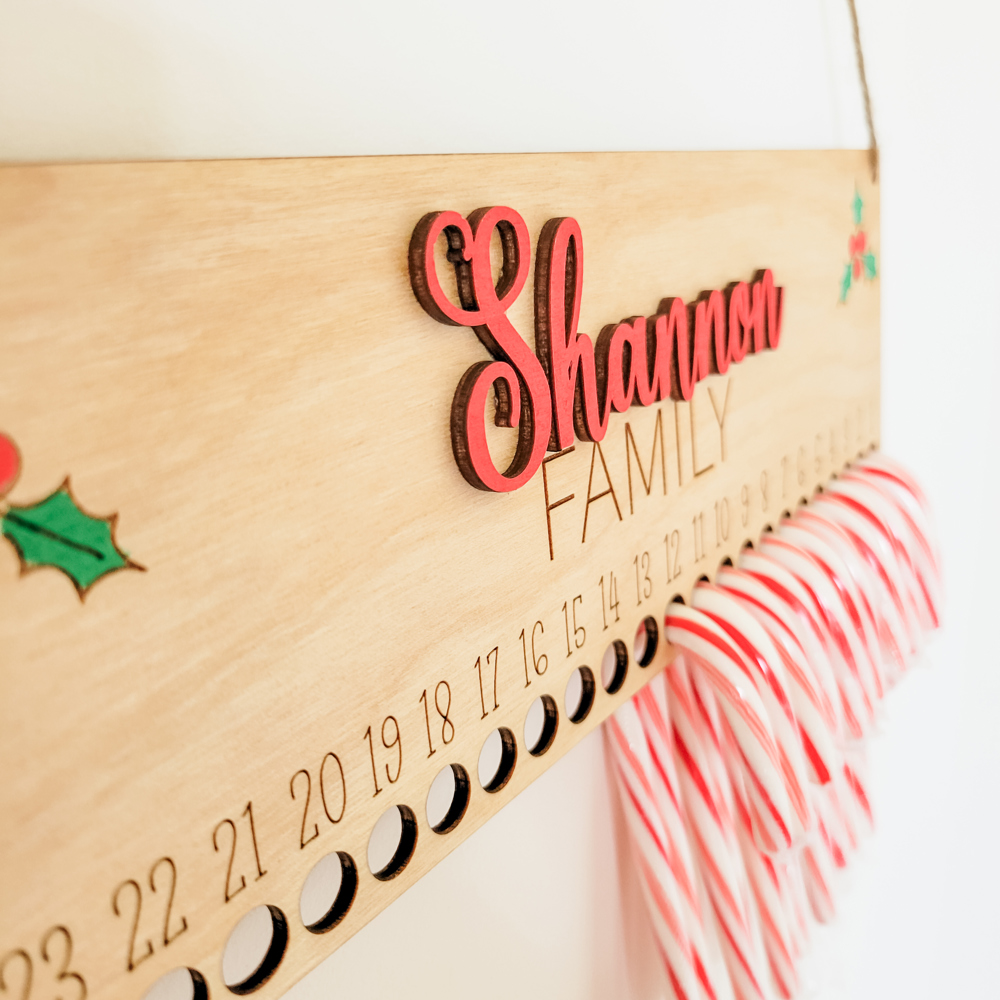 Candy Cane Countdown Advent Calendar