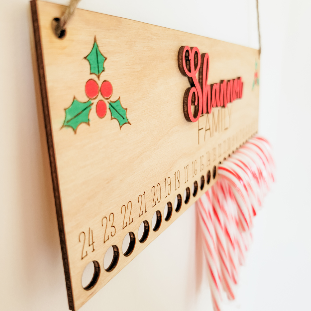 Candy Cane Countdown Advent Calendar