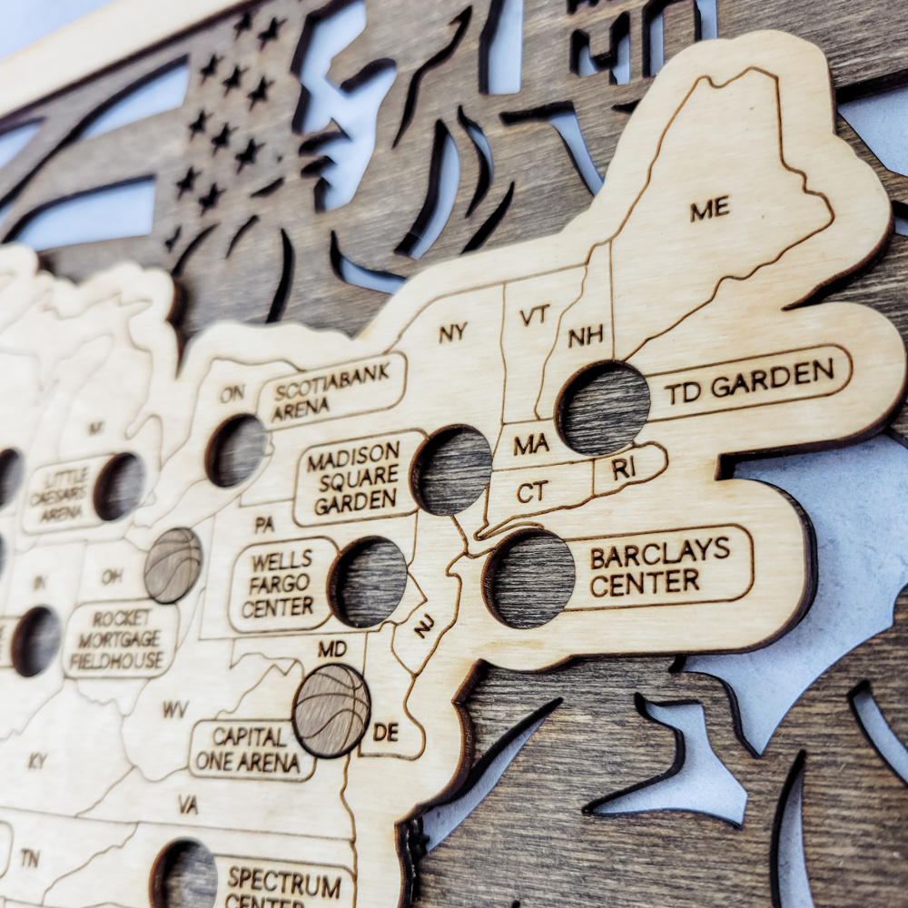 Basketball Stadium Checklist Map