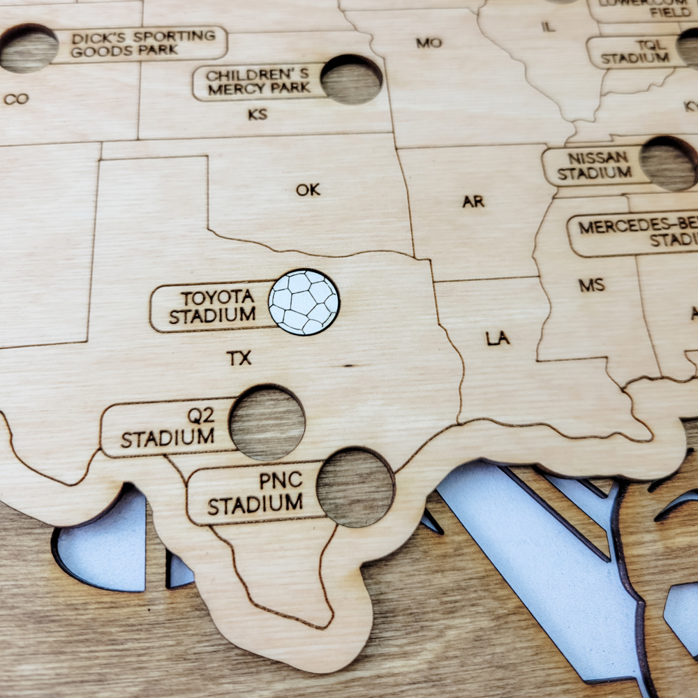Soccer Stadium Checklist Map