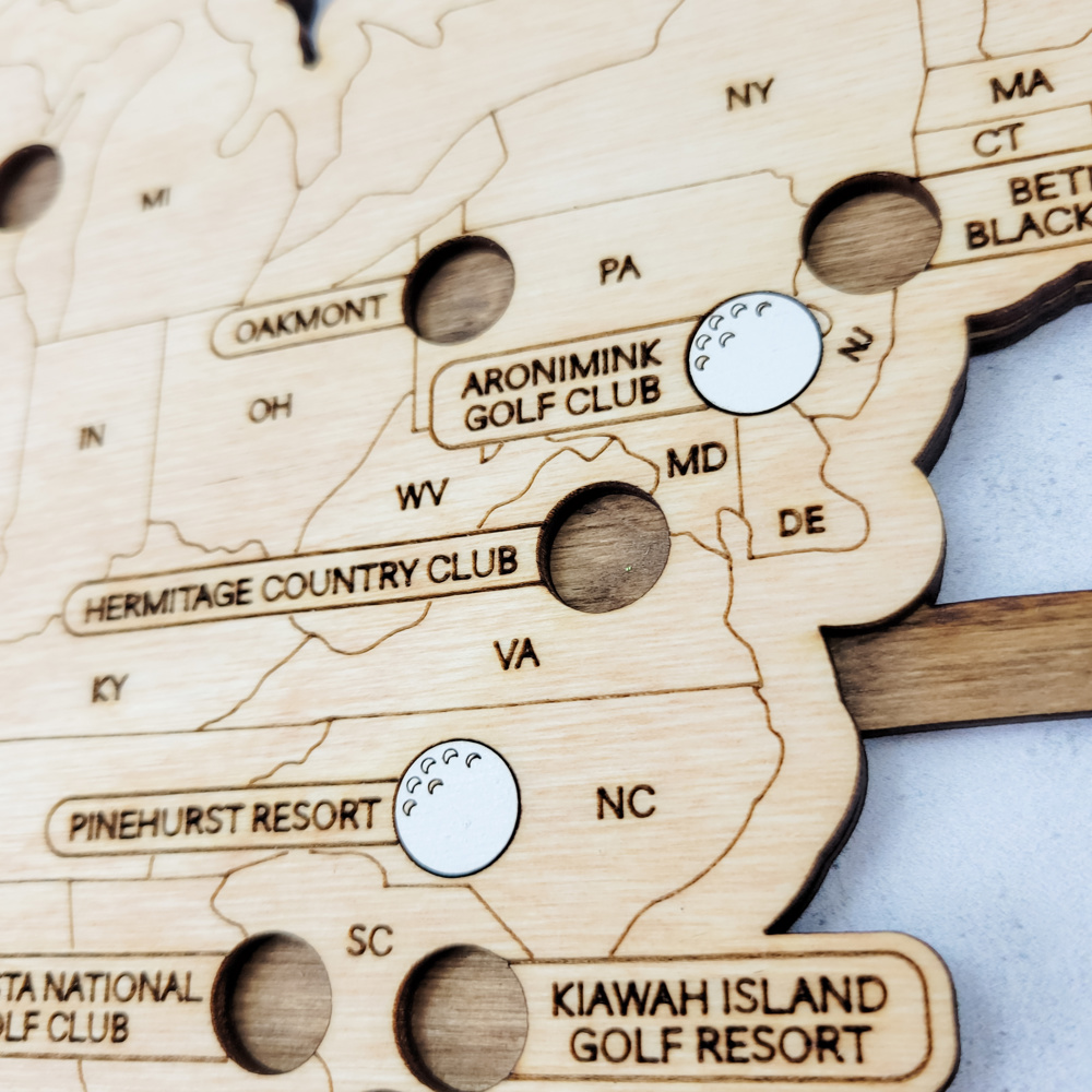 Golf Course Checklist Map