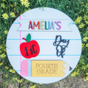  Personalized Back to School Sign, Interchangeable Back to School Sign, First Day of School Photo Prop