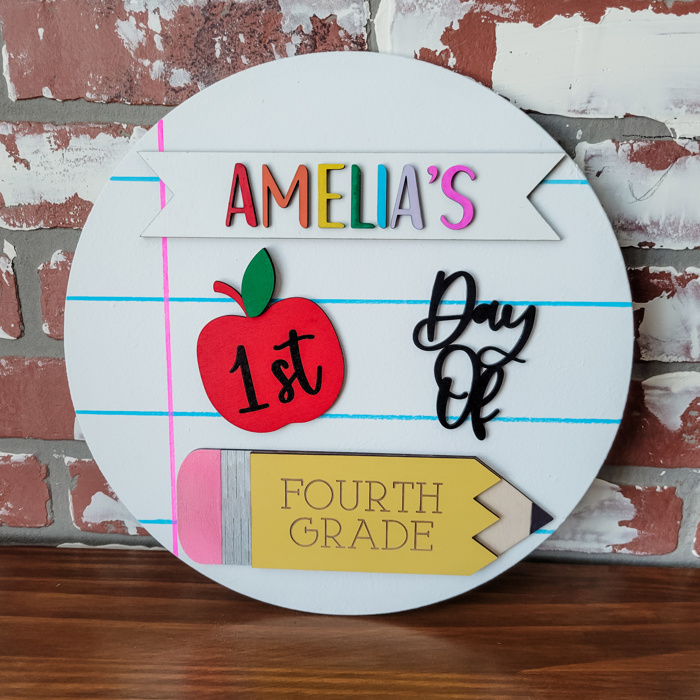 Personalized Back to School Sign, Interchangeable Back to School Sign, First Day of School Photo Prop