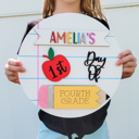 Single Personalized Back to School Sign, Interchangeable Back to School Sign, First Day of School Photo Prop