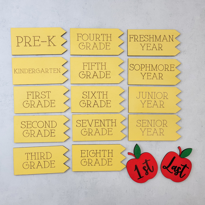 Personalized Back to School Sign, Interchangeable Back to School Sign, First Day of School Photo Prop