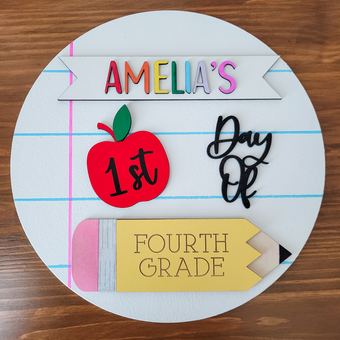 Personalized Back to School Sign, Interchangeable Back to School Sign, First Day of School Photo Prop